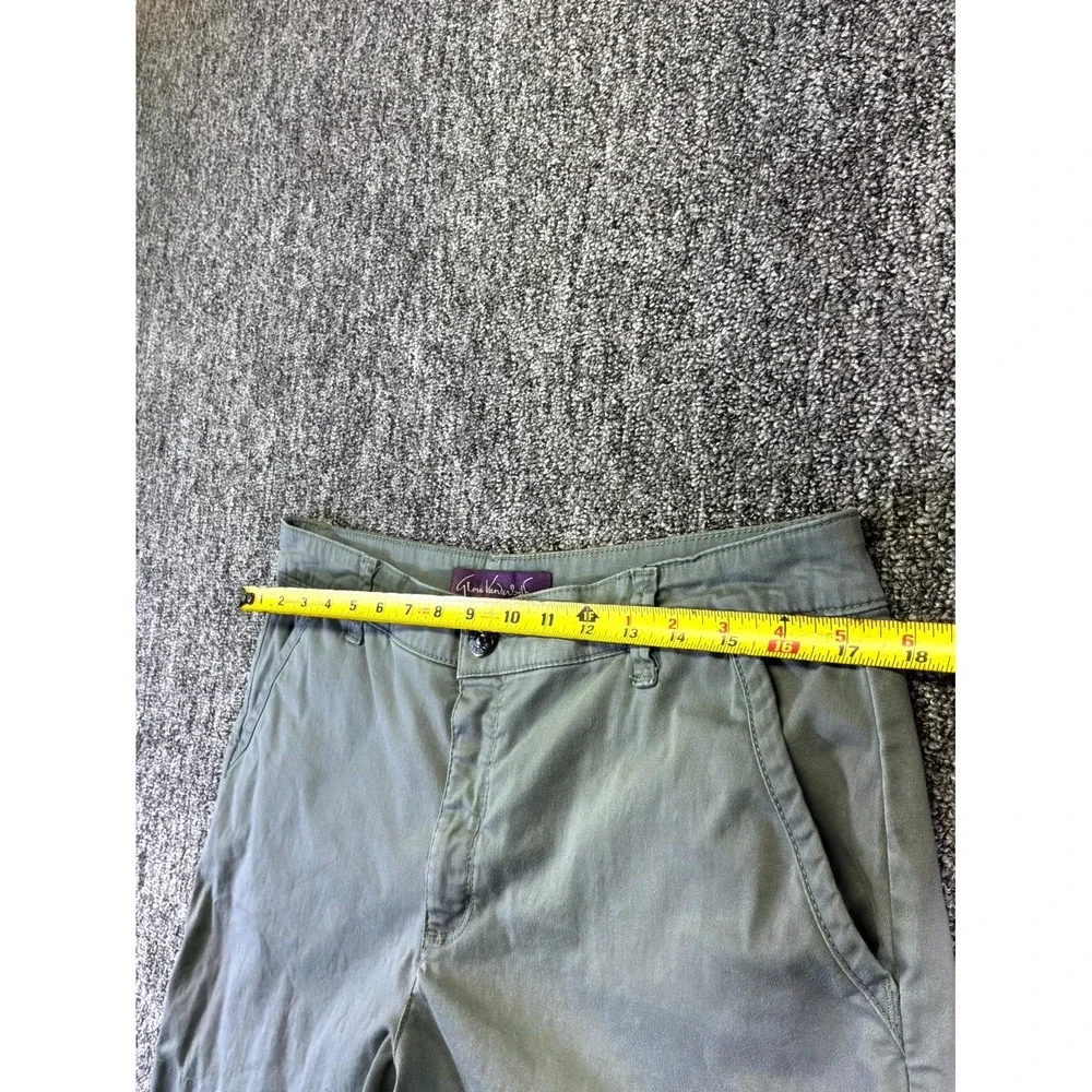 Gloria Vanderbilt Missy Senora Shorts Womens 10 Sage Green Stretch Beach Classic